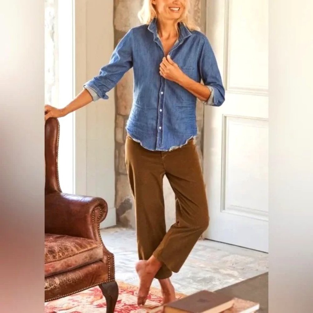 Frank and Eileen Kinsale Trouser in Italian Performance Cord Chestnut Size 6